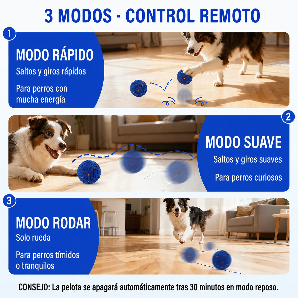 Pelota Interactiva Automática para Perros y Gatos