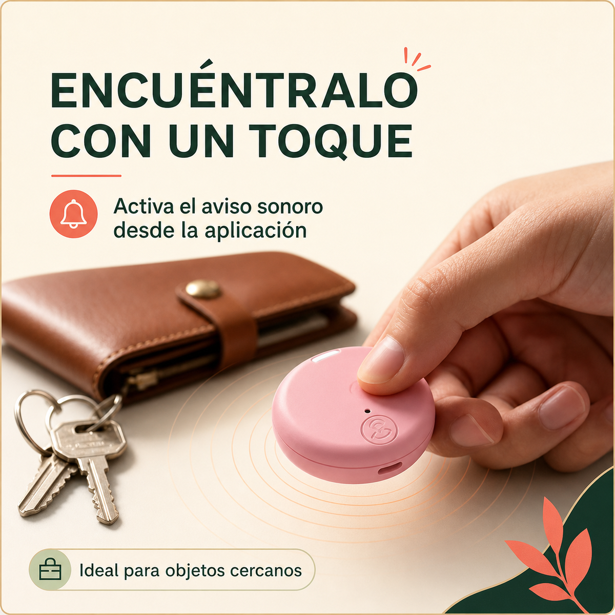 Localizador Bluetooth Antipérdida para Mascotas, Llaves y Equipaje