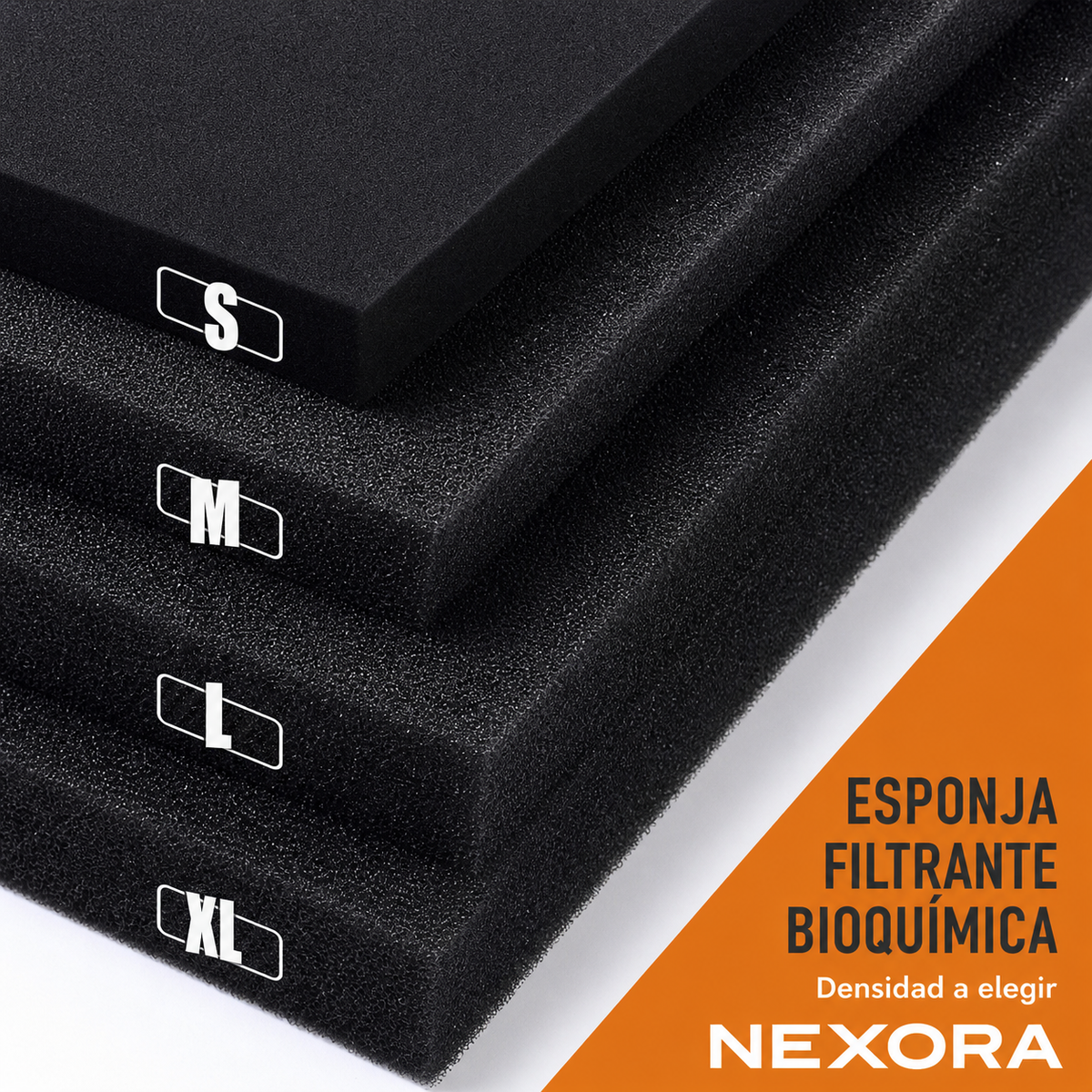 Esponja Filtrante Bioquímica para Acuario – Densidad y Medida a Elegir