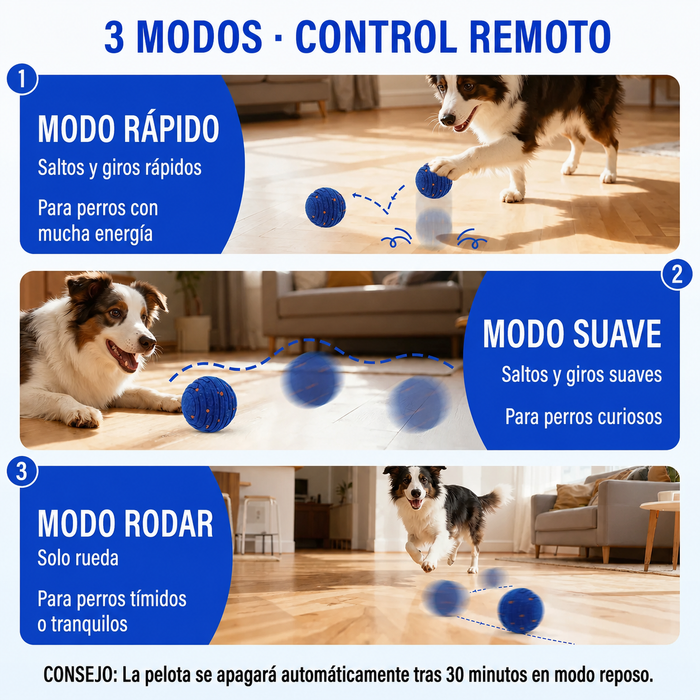 Pelota Interactiva Automática para Perros y Gatos